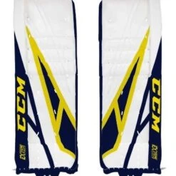 Cheapest ❤️ CCM GP EXTREME FLEX PRO 4 GOALIE PAD WHT/NVY/YLW 34+1.5 ✔️