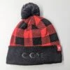 Discount ⌛ CCM POM KNIT BLACK PLAID TOQUE OSFA ✨