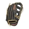 Best Sale 😀 2021 Wilson A2000 1800 12.75" SuperSkin Outfield ⚾ Baseball Glove Black/Black/Blonde ❤️