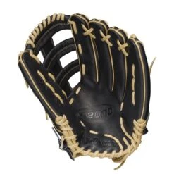Best Sale 😀 2021 Wilson A2000 1800 12.75" SuperSkin Outfield ⚾ Baseball Glove Black/Black/Blonde ❤️ -Cheap Powers Baseball Store image 4642