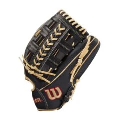 Best Sale 😀 2021 Wilson A2000 1800 12.75" SuperSkin Outfield ⚾ Baseball Glove Black/Black/Blonde ❤️ -Cheap Powers Baseball Store image 4643
