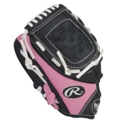 Promo 🤩 RAWLINGS PLAYERS T-BALL GLOVE PL91 9" LHT - PINK/BLACK ❤️