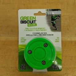 Brand new 💯 GREEN BISCUIT STICK HANDLING TRAINING PUCK ⌛