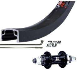Discount 😀 Wheel Shp, Rear 20" Wheel, 36H Black Ally Single Wall Alex J-303/ Black Jytech A076-14 Nutted 14mm Axle FW Hub/ Black Stainless Spkes ❤️ -Cheap Powers Baseball Store image 9188