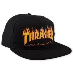Hot Sale ๐ฅ Thrasher Hat - Flame - Snapback- Black ๐