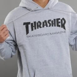 New 🌟 Thrasher Hoody - Grey ⌛ 5 New 🌟 Thrasher Hoody - Grey ⌛ -Cheap Powers Baseball Store image 9231